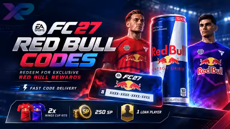 EA SPORTS FC 27 Red Bull Codes product artwork showing Wings Cup rewards